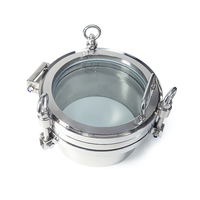 Tapa de Acceso Circular Sanitaria SS316L de Acero Inoxidable con Mirilla para Tanques de Cervecería