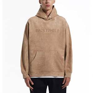 เสื้อฮู้ดดี้ไมโครสักหลาดนุ่มสำหรับผู้ชาย พร้อมโลโก้ 3 มิติแบบนูน  ออกแบบกระดุมแป๊กปรับแต่งได้ตามสั่ง (OEM) - Product Image 3