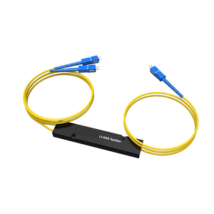 ตัวแยกสัญญาณไฟเบอร์ออปติก PLC แบบ 1x2 SC UPC รุ่นขายดีที่สุด, กล่อง ABS แบบ Single Mode ขนาด 0.9 มม. พร้อมท่อเหล็ก สำหรับเครือข่าย FTTH GPON EPON - Product Image 3