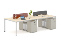 Bureau de direction avec cadre en PVC, design contemporain et moderne, résistant aux rayures, avec tiroir de rangement, pour usage commercial ou domestique.