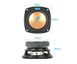 2Pcs Audio Speaker 3 Inch 4Ohm 20W Full Range Bass Speaker Multimedia Loudspeaker Desktop Audio DIY