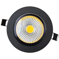 Vente chaude 15W Noir Réglable Encastré LED Downlight Mini Projecteur Projecteurs Design Moderne Aluminium IP44 pour Bureau À Domicile