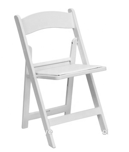 Outdoor White Colors Wedding Banquet Event Foldable Plastic Resin Folding Chairs