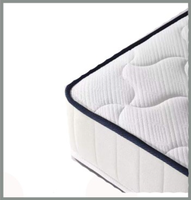 Matelas hybride à ressorts ensachés silencieux 21 cm, mousse à mémoire de forme gel moyennement souple, sur mesure pour lit King ou Queen