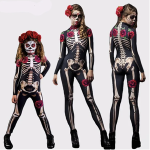 Bambino adulto un pezzo giorno della rosa morta Bodycon Costume di Halloween JCDR-003 - Product Image 1