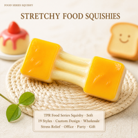 Jouet anti-stress en forme de gâteau de riz souple, en TPR, extensible, à remontée lente, à presser, pour adultes, cadeau sensoriel réaliste, vente en gros