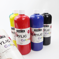 Peinture acrylique à base d'eau non toxique 500 ml, haute couvrance, lot de 36 couleurs pour artistes, dessin, verre, papier, toile