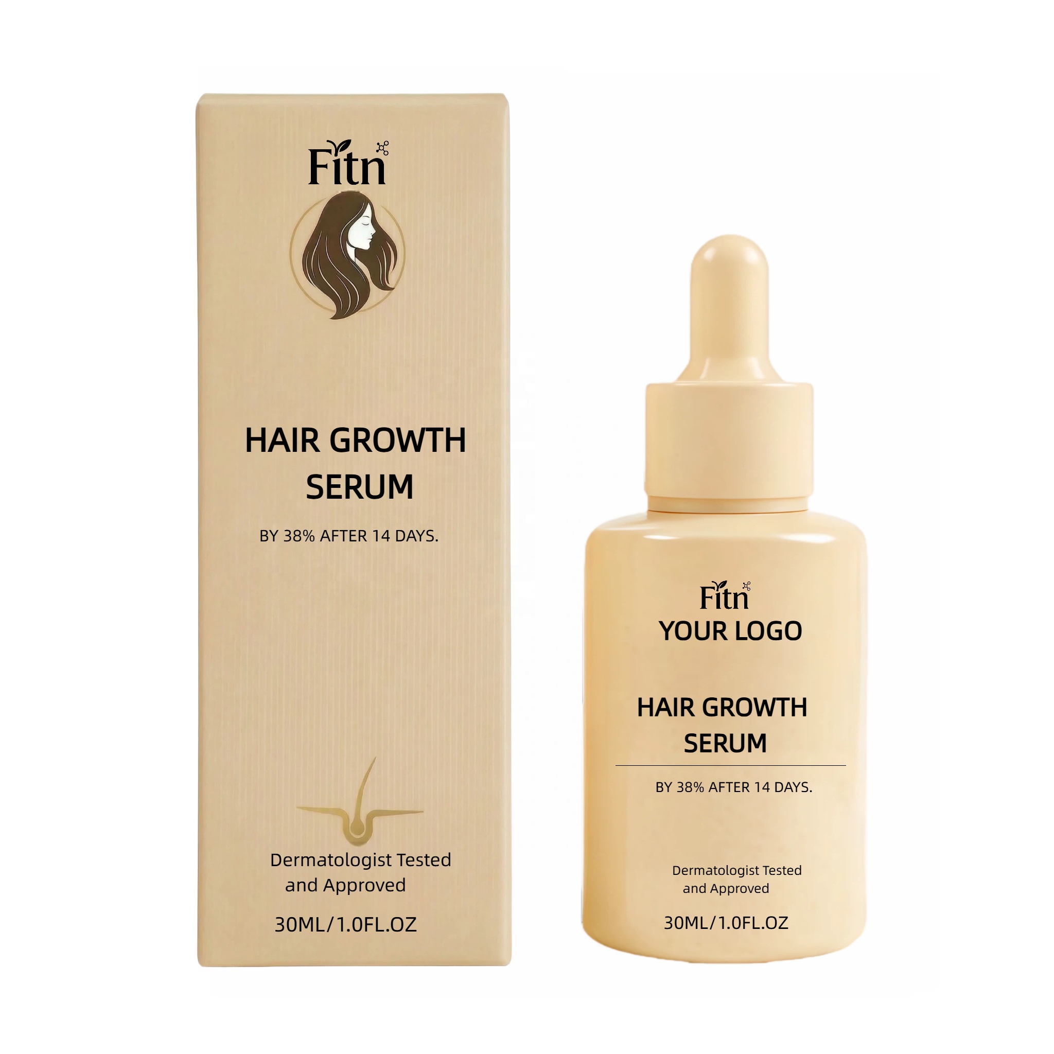 ตัวขวดสีเบจอ่อน