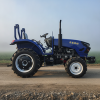 Tracteur agricole 4x4 de 70 CV et 80 CV avec rotoculteur, semoir et charrue, certifié CE