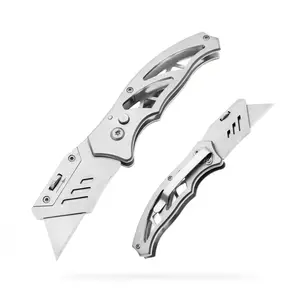 Hot Selling 3Cr13 Stainless Steel SK5 Blade Handle With Belt Clip Portable Hand Tool Box Cutter Utility Knife