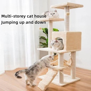 Bán buôn kích thước lớn bằng gỗ vật nuôi scratcher nhà tháp chung cư mèo cây - Product Image 2