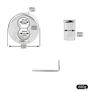 FRRK Scrotum Weight Training Penis Cock <b>Rings</b> Delay Ejaculation Male Sex Toys Pendant Ball Stretcher Restraint Heavy Duty - Product Image 4