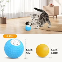 Selbstbewegendes Smart-Rollspielzeug für Katzen und Hunde, Leiser Interaktiver Haustierball für Leckerli-Puzzle-Training und Hundebesitzer