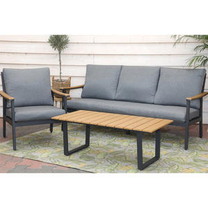 Offre Spéciale moderne ensemble de canapés sectionnels d'extérieur <span class=keywords><strong>4</strong></span> pièces meubles de jardin de style européen pour hôtel parc et salle de soleil - Product Image 5