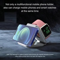 Chargeur sans fil magnétique pliable 3-en-1, support de charge rapide
