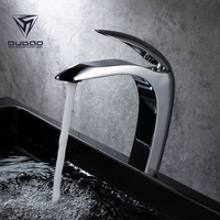Robinet de lavabo de salle de bain en cuivre de luxe à levier unique chromé Bravat, vente en gros