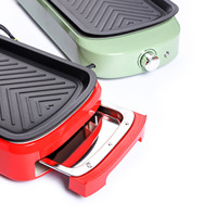 Barbecue électrique portable multifonctionnel avec grille et rôtissoire, support pour brochettes, chariot de camping en plein air, machine à barbecue