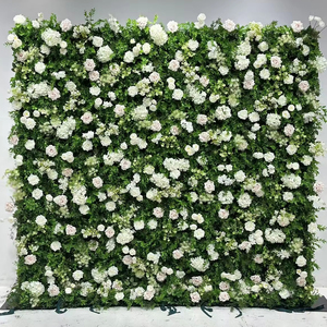 8ft X 8ft Custom 5D Silk and Plastic Flower <strong>Wall</strong> Backdrop Roll-up Wedding Floral Arrangements Floral <strong>Wall</strong> <strong>Decoration</strong> - Product Image 1