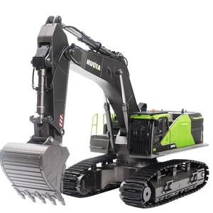 YT Meilleure vente Huina 1593 Excavatrice en alliage, véhicule télécommandé à l'échelle 1:14, 22 canaux, grand <span class=keywords><strong>mini</strong></span> camion de chantier de simulation - Product Image 1