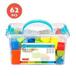 ITTL 62PCS教育用大型ABSプラスチック建設ブロック有名な建物テーマ2〜4年子供用ビルドおもちゃセットハンドバッグ - Product Image 2