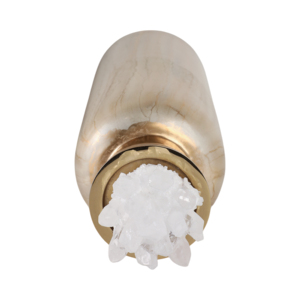 Vaso cilindrico con coperchio in cristallo per decorare il soggiorno, vaso di vetro per fiori, per la casa, l'ufficio, il tavolo, un tocco glamour. - Product Image 6