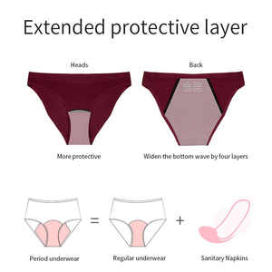 Culottes menstruelles réutilisables et étanches, culottes <span class=keywords><strong>de</strong></span> règles, sous-vêtements pour flux abondant, culottes menstruelles taille haute pour femmes - Product Image 4