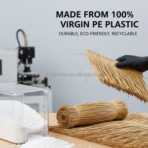 पी समुद्र तट बार सिंथेटिक सजावटी इको फ्रेंडली कृत्रिम प्लास्टिक टिकी झोपड़ी रेस्तरां सिंथेटिक थेच छत - Product Image 2