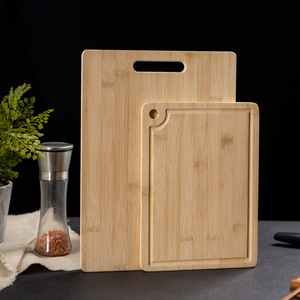 Bamboo Cutting Board <b>Set</b> Rectangle Multi Functional With Handle For Kitchen Use - Product Image 1