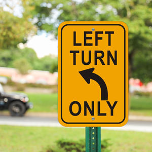 Büyük sol dönüş sadece işareti mühendisi sınıf yansıtıcı kaplama, pas ücretsiz alüminyum, hava koşullarına dayanıklı, su geçirmez, solmaya dayanıklı - Product Image 3