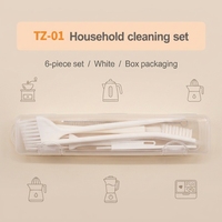 Lot de 6 brosses de nettoyage pour cuisine et maison, petits gadgets uniques en provenance de Chine, emballage en boîte transparente et sac OPP