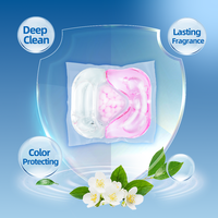 Sampel Gratis 30 Butir Deterjen Pakaian Beraroma Sakura, Pengiriman Cepat, Butiran PVA Larut Air Sekali Pakai, Konsentrat