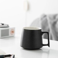 Tasses à café en porcelaine fine mate rustique avec paille et couvercle, fabriquées à la main pour des gorgées confortables et des cadeaux d'affaires