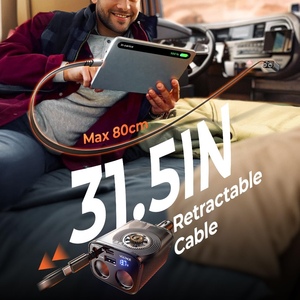 LISEN, recién llegado, adaptador divisor de encendedor de cigarrillos dual con cargador de coche retráctil de 90W <span class=keywords><strong>para</strong></span> iPhone, Samsung, <span class=keywords><strong>iPad</strong></span>, <span class=keywords><strong>AirPods</strong></span> - Product Image 4
