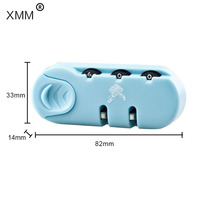 Approvisionnement d'usine réinitialisable mot de passe lugggae serrure coloré 3 codes numériques en plastique valise serrure à combinaison XMM-9065