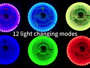 DWI Waterproof light up Flying Disc Ultimate frisbeed Outdoor <span class=keywords><strong>sport</strong></span> con 12 modalità luci a led - Product Image 4