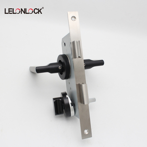 Ausgefallene kommerzielle öffentliche Toilette Grün Rot Anzeige knopfs chloss Mattschwarzer Griff High Privacy Keyless Mortise Lock - Product Image 4