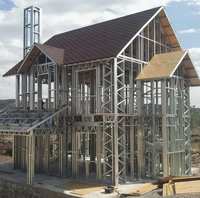 Structure résidentielle personnalisable et durable de structure métallique de maison préfabriquée de duplex