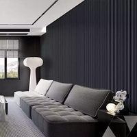 Panneau mural 3D PVC WPC, panneau cannelé à Grain de bois pour la décoration