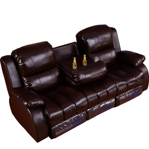 Vip Cinema Sofa Leather Home Theater <b>Seat</b> With <b>Storage</b> And Cup Holder For Living Room Adult Use - Product Image 5