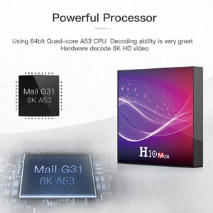 H10 Max <span class=keywords><strong>TV</strong></span> Box 10.0 Android 4GB RAM 64GB ROM Allwinner H616 Quad Core 2.4G WIFI 6K lettore multimediale HDR Set Top Box - Product Image 4