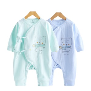 [Personalizzabile] Tutina in Cotone per Neonati Classe A 0-3-6 Mesi, Design a Farfalla Senza Cuciture, Colletto Inclinato con Laccio, Unisex - Product Image 5