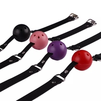 Vente en gros 4 Couleur Bondage Bouche Gags Ceinture Noire Esclave Ball Gag Sex Toys Pour Couples Sm Jeu Fixation Ball
