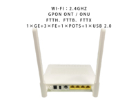 HG8546M GPON ONU 1GE 3FE 1POTS USB 2.4G WiFi de Banda Única FTTH ONT Unidad de Red Óptica con VoIP OMCI Firmware en Inglés para ISP