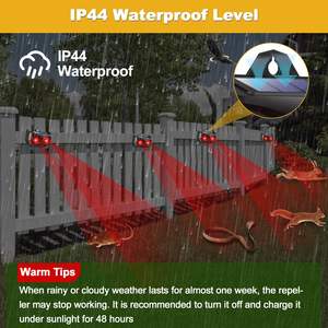 เครื่องไล่สัตว์ด้วยไฟสีแดงกระพริบสองดวงกลางแจ้งกันน้ำสูงสำหรับเครื่องยับยั้งสุนัขจิ้งจอกหมูป่าดีไซน์ใหม่ล่าสุด - Product Image 3