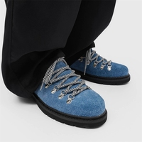 Chaussures en fourrure à lacets personnalisées en gros pour hommes, grande taille, en daim, mode, style rétro, unisexe, chaussures de marche Derby pour femmes et hommes