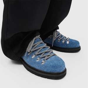 Scarpe Derby Unisex in Pelle Scamosciata con Lacci e Pelliccia, Stile Retrò, Taglie Grandi, per Uomo e Donna - Product Image 4