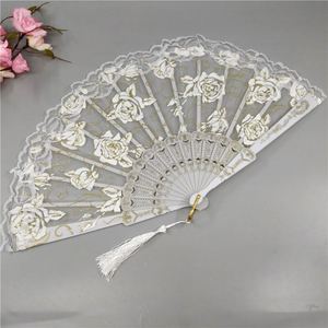 Éventail pliant en bambou style floral, portable, cadeau de mariage, décoration DIY pour la maison, promotion de festival, peint à la main - Product Image 2