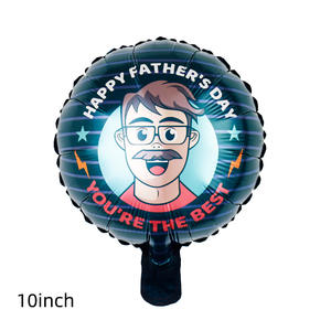 Nouveauté Ballon en aluminium rond de 10 pouces pour la fête des pères en espagnol Feliz Dia <span class=keywords><strong>Papa</strong></span> Globos - Product Image 4