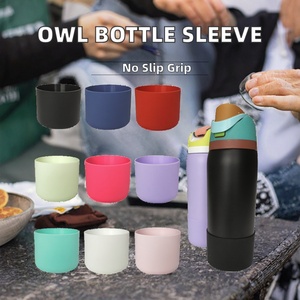 OWL 24/32/40 oz Eco-Friendly Direct Drinking Water Bottle Anti-Slip Silicone Protective Sleeve Custom ODM <b>Boot</b> Protector Bottom - Product Image 2