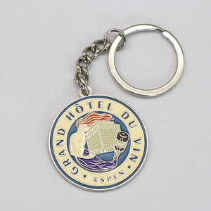 Nhà máy mới móc khóa tùy chỉnh thiết kế kim loại Keyring bóng chuyền trường Câu Lạc Bộ khách sạn món quà lưu niệm men móc khóa - Product Image 4